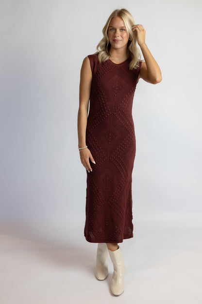 Wandering Intricate Knit Dress