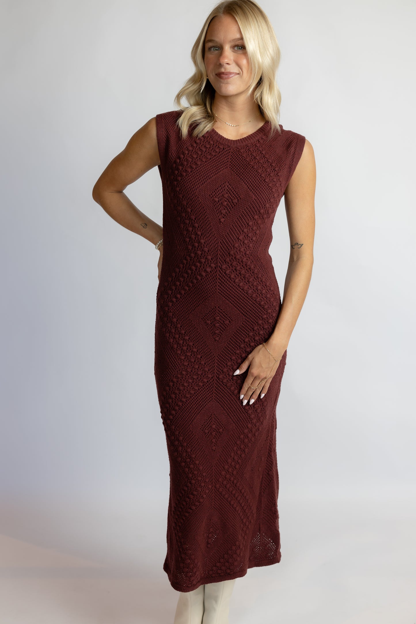 Wandering Intricate Knit Dress
