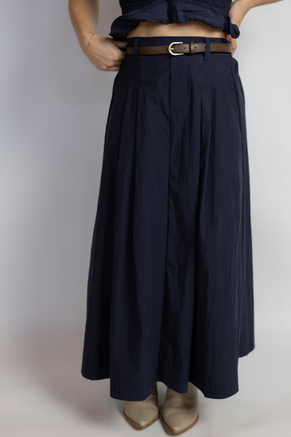 Central Park Belted Midi Skirt