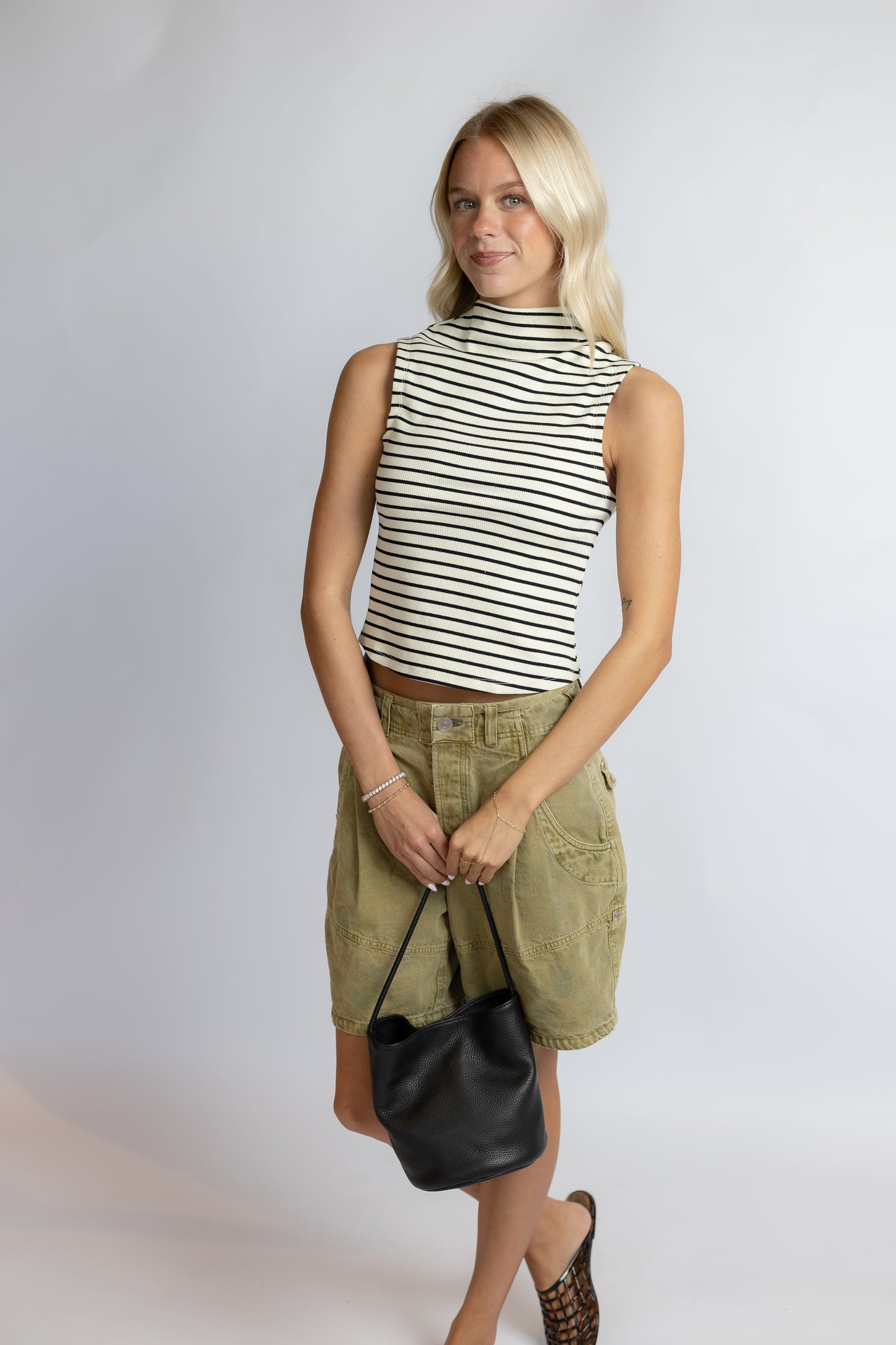 Brioche Mock Neck Knit Tank