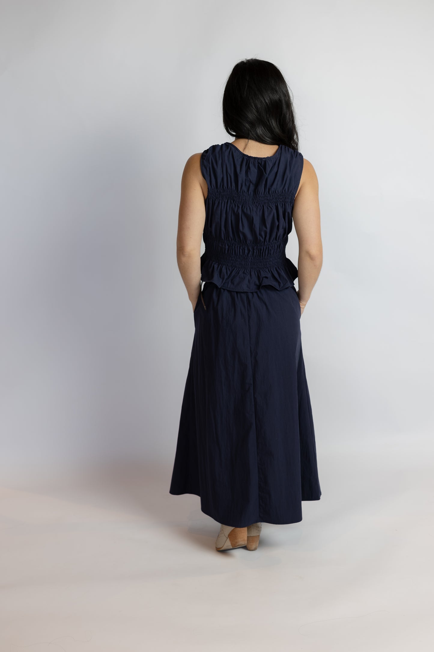 Central Park Belted Midi Skirt