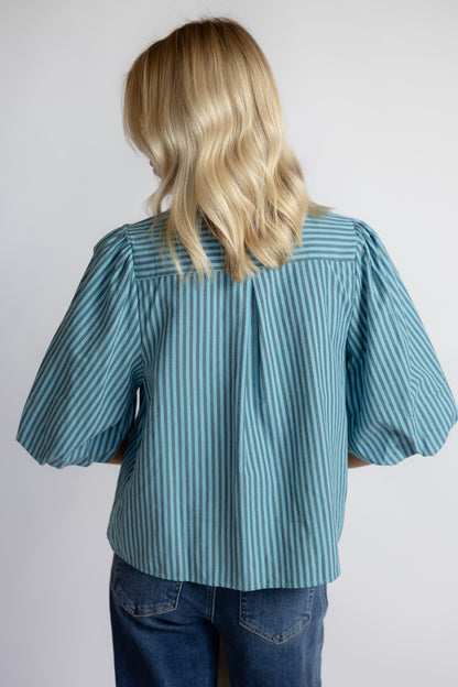 Circle You Striped Tie Top