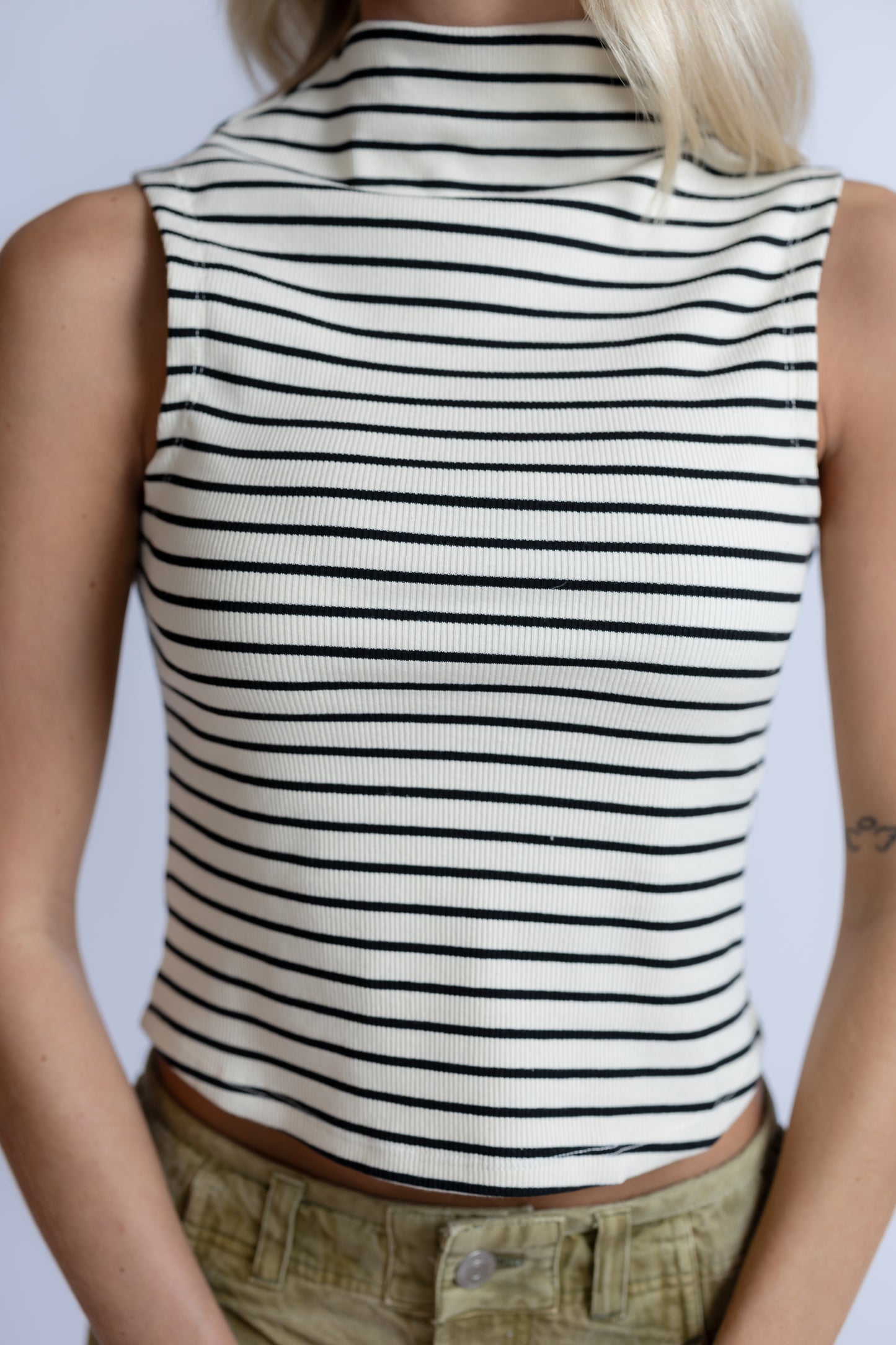 Brioche Mock Neck Knit Tank