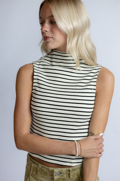 Brioche Mock Neck Knit Tank