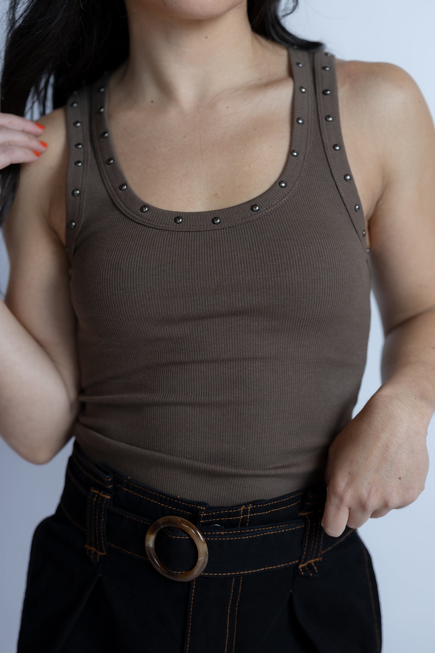 Ruby Studded Knit Tank