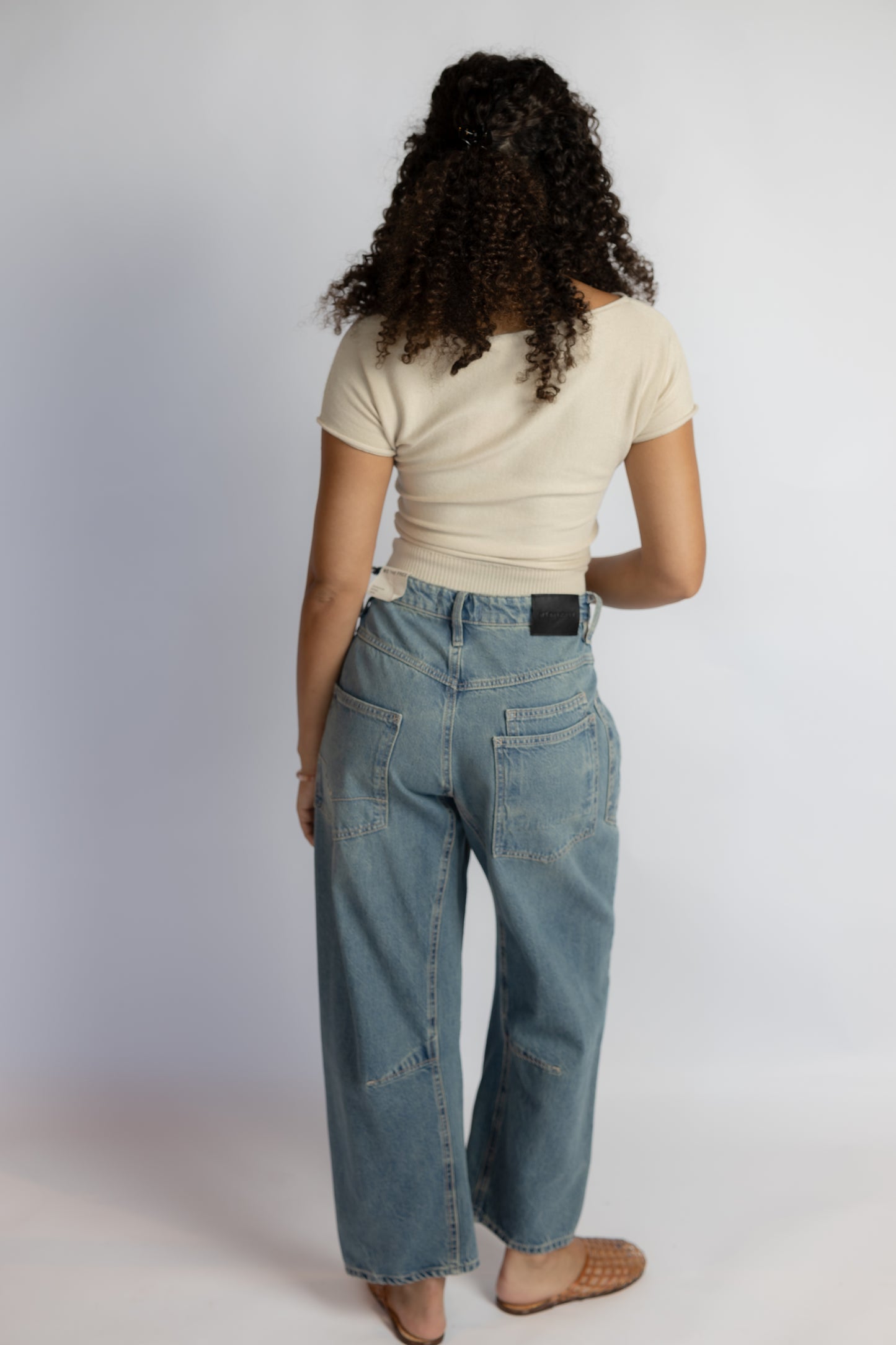 Angela Boat Neck Cinched Tee