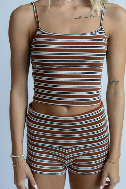 Jane Ribbed Striped Lounge Set