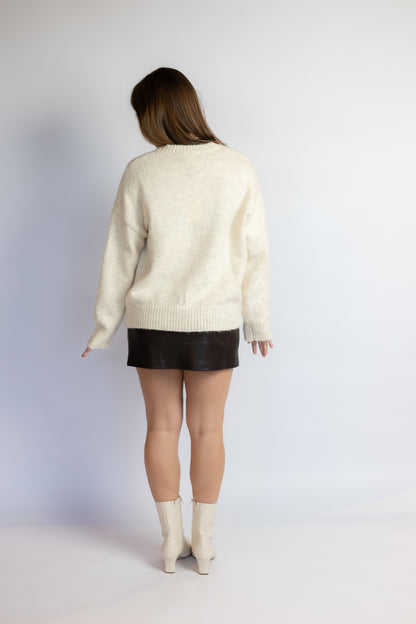 Roux Leather Mini Skirt