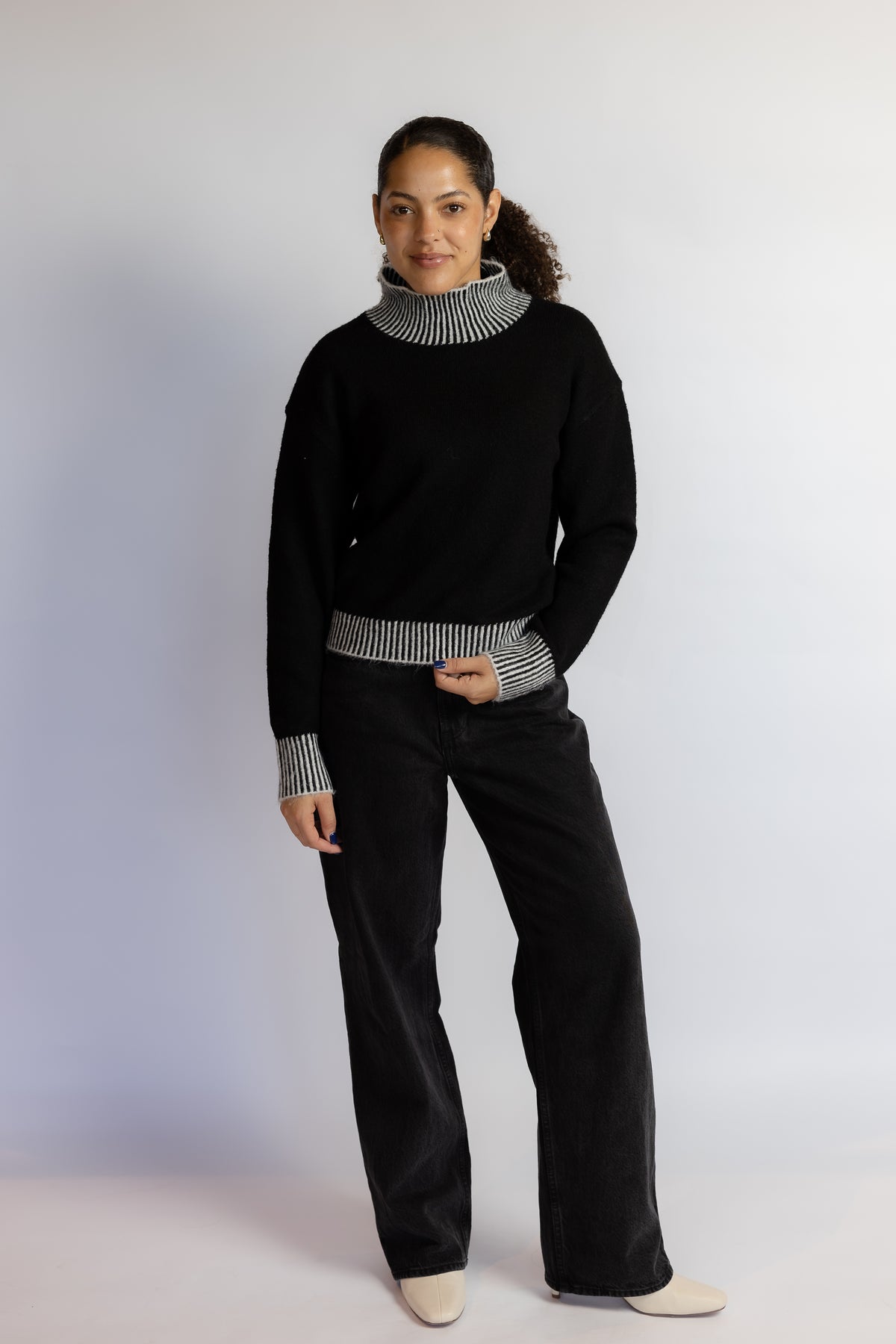 Stacey Contrast Rib Sweater