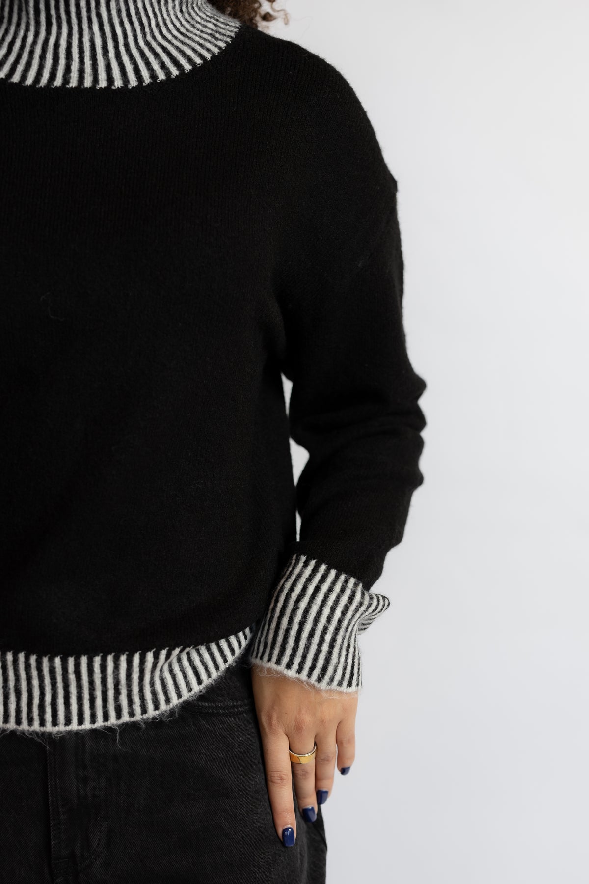 Stacey Contrast Rib Sweater