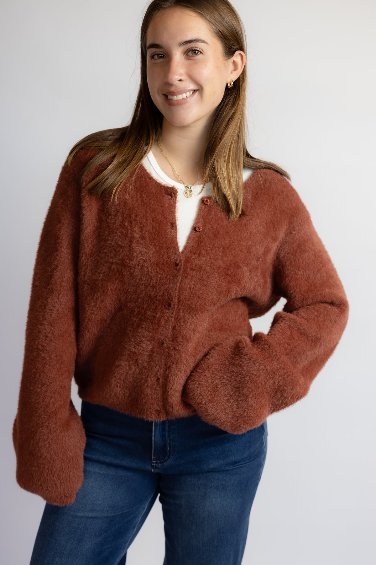 Winterglow Fluffy Cardigan