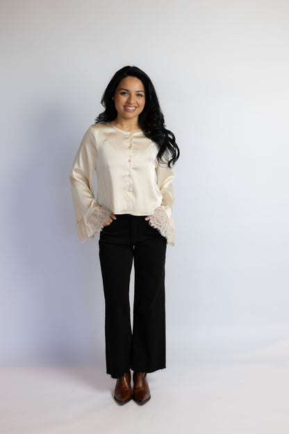 Darlin Lace Trim Blouse