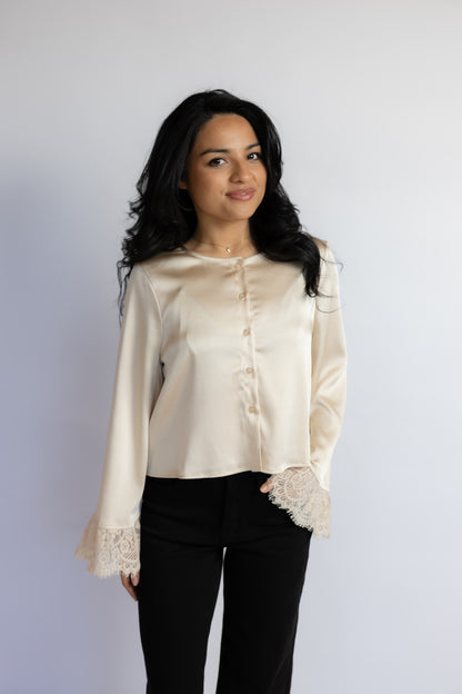 Darlin Lace Trim Blouse