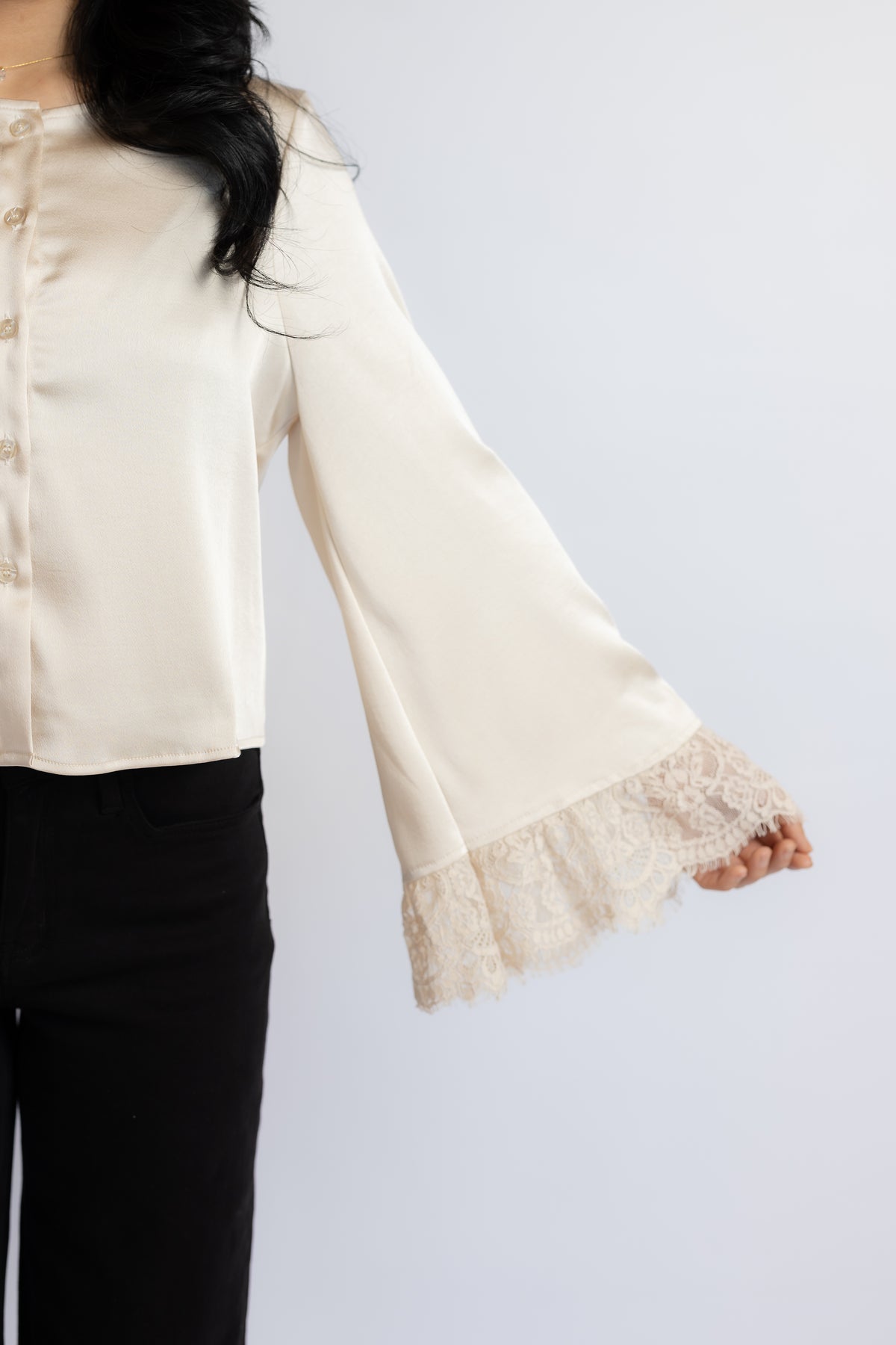 Darlin Lace Trim Blouse