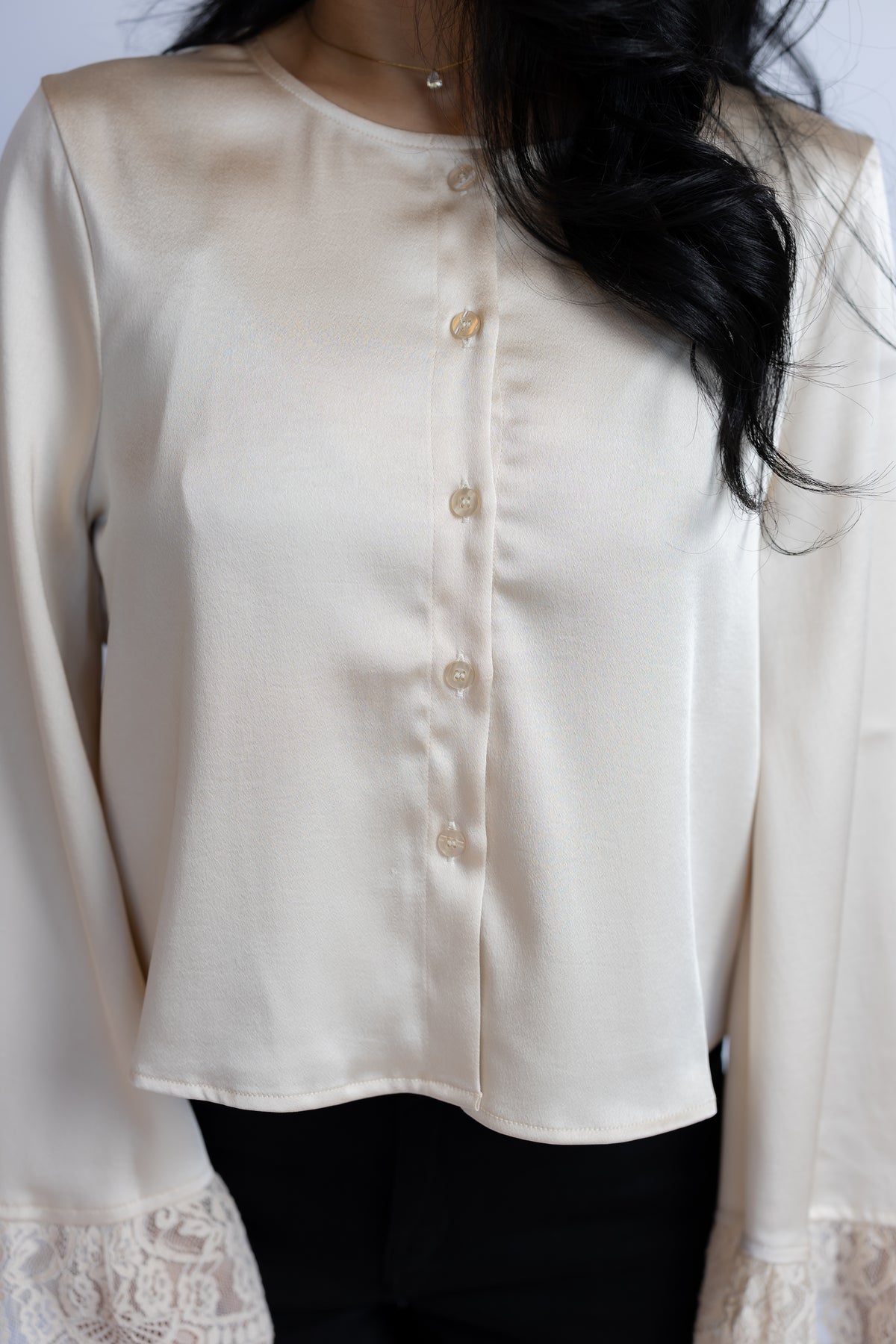 Darlin Lace Trim Blouse