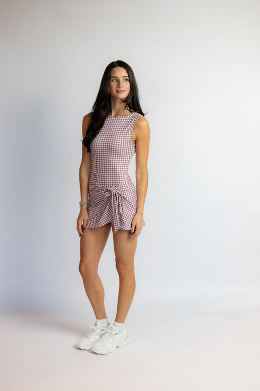 So Beloved Gingham Wrap Dress