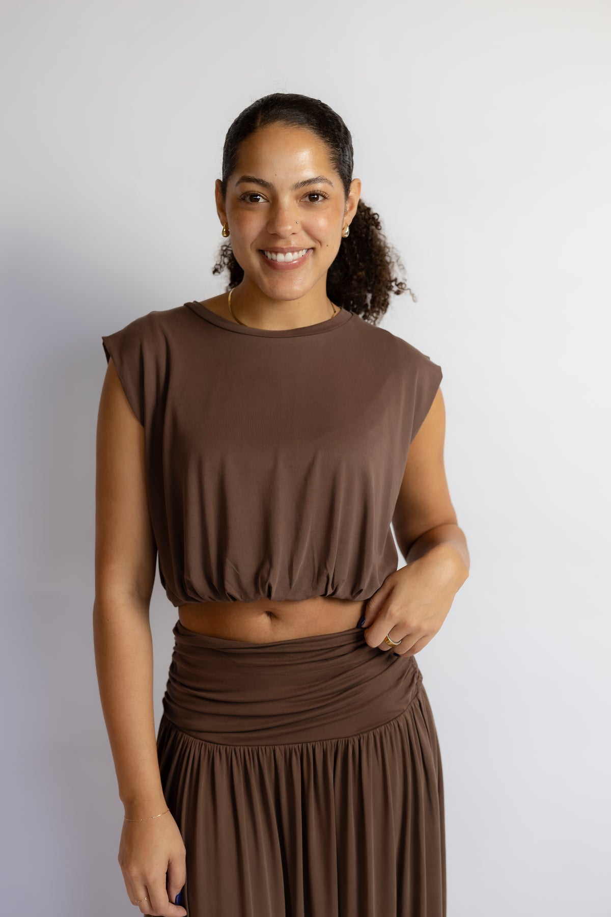Found Mine Balloon Crop Top