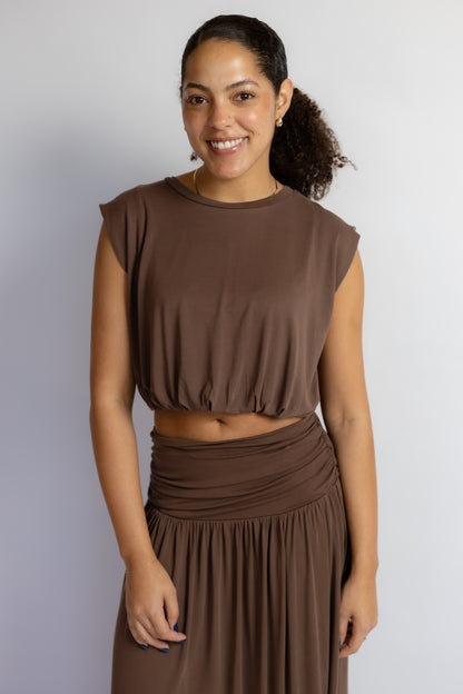 Found Mine Balloon Crop Top
