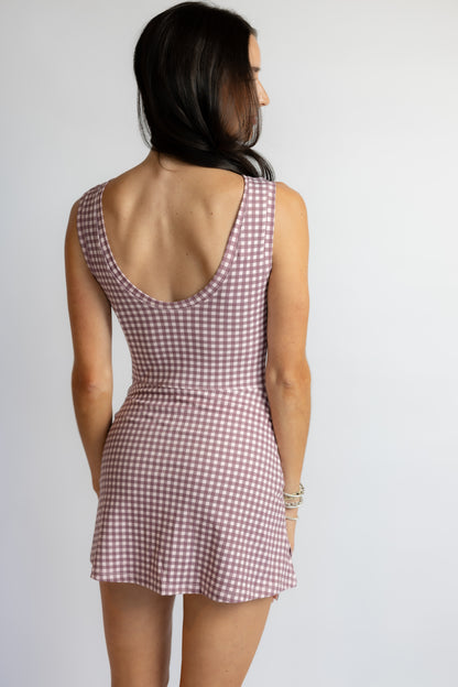 So Beloved Gingham Wrap Dress