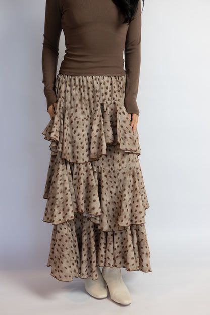 She's Back Tiered Maxi Skirt