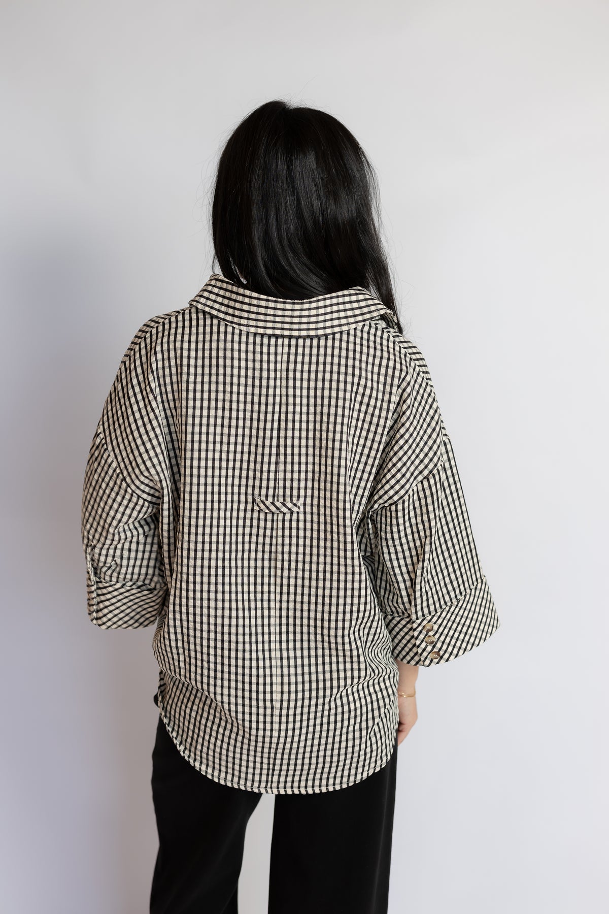 Up A Hill Gingham Blouse