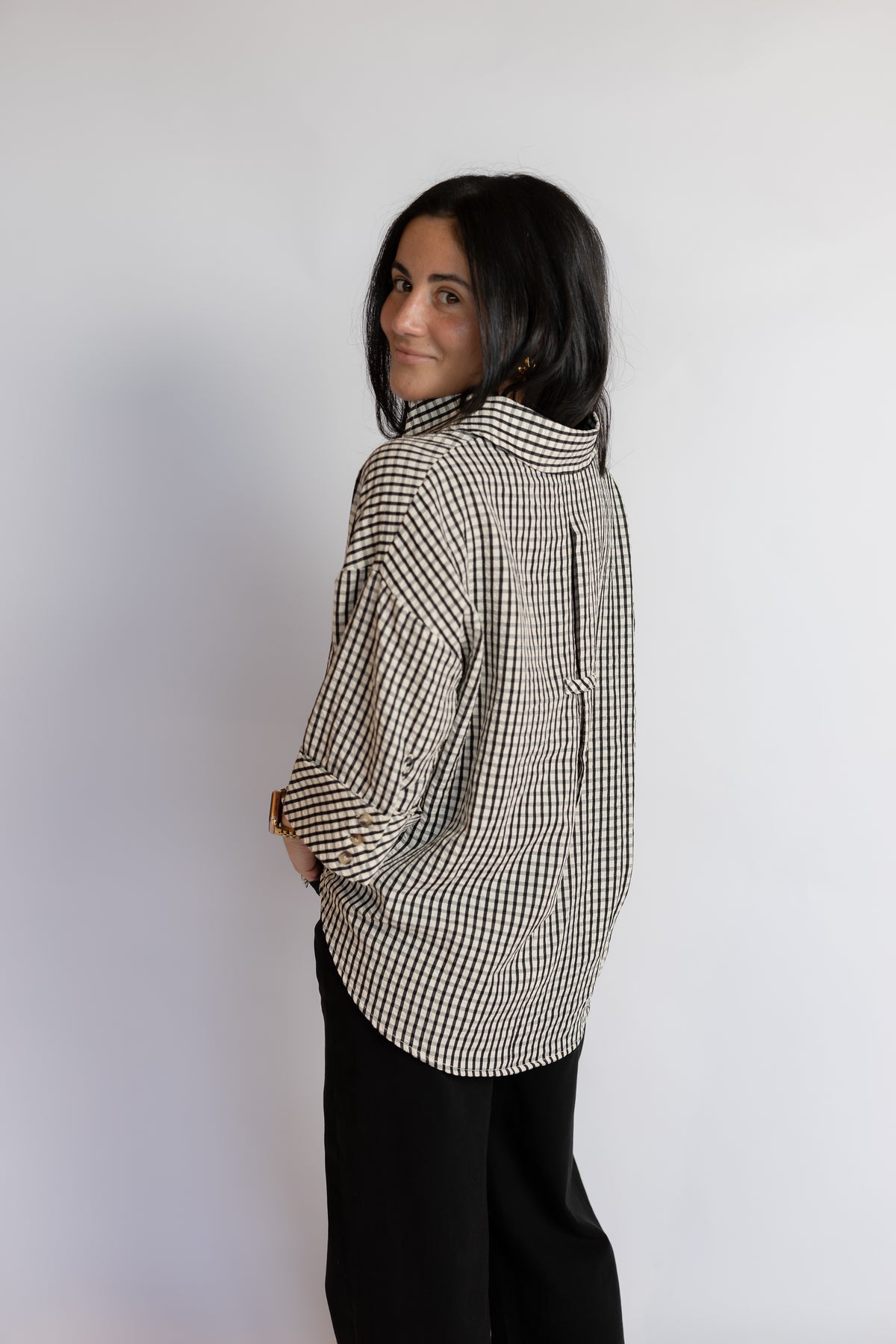 Up A Hill Gingham Blouse
