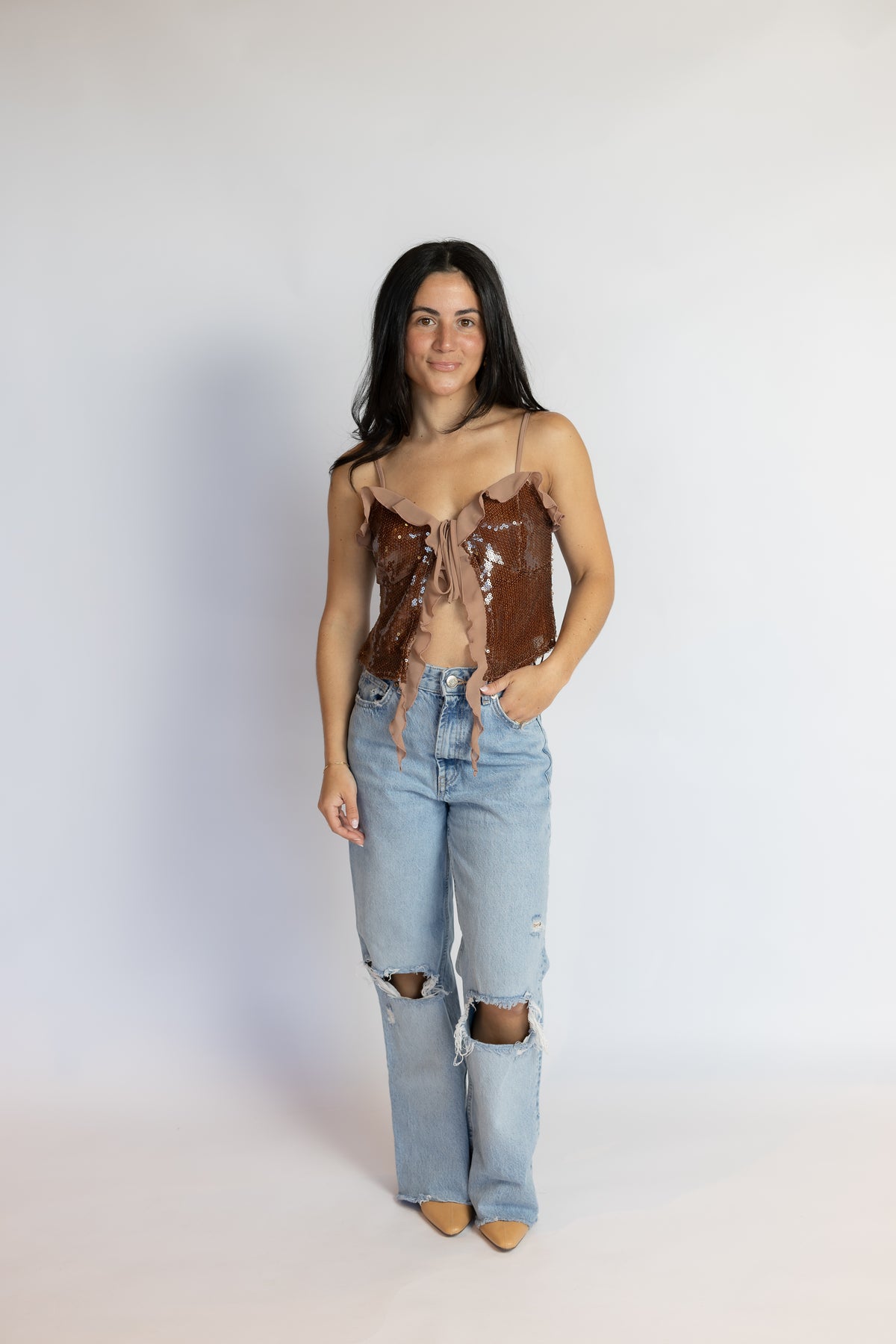 Flashing Bright Sequin Cami Top