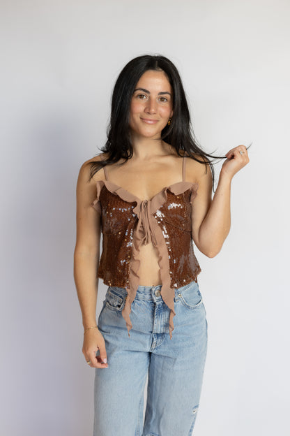 Flashing Bright Sequin Cami Top