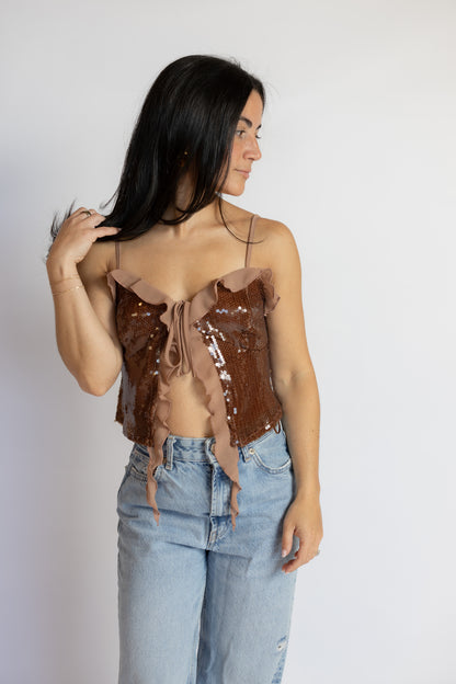 Flashing Bright Sequin Cami Top
