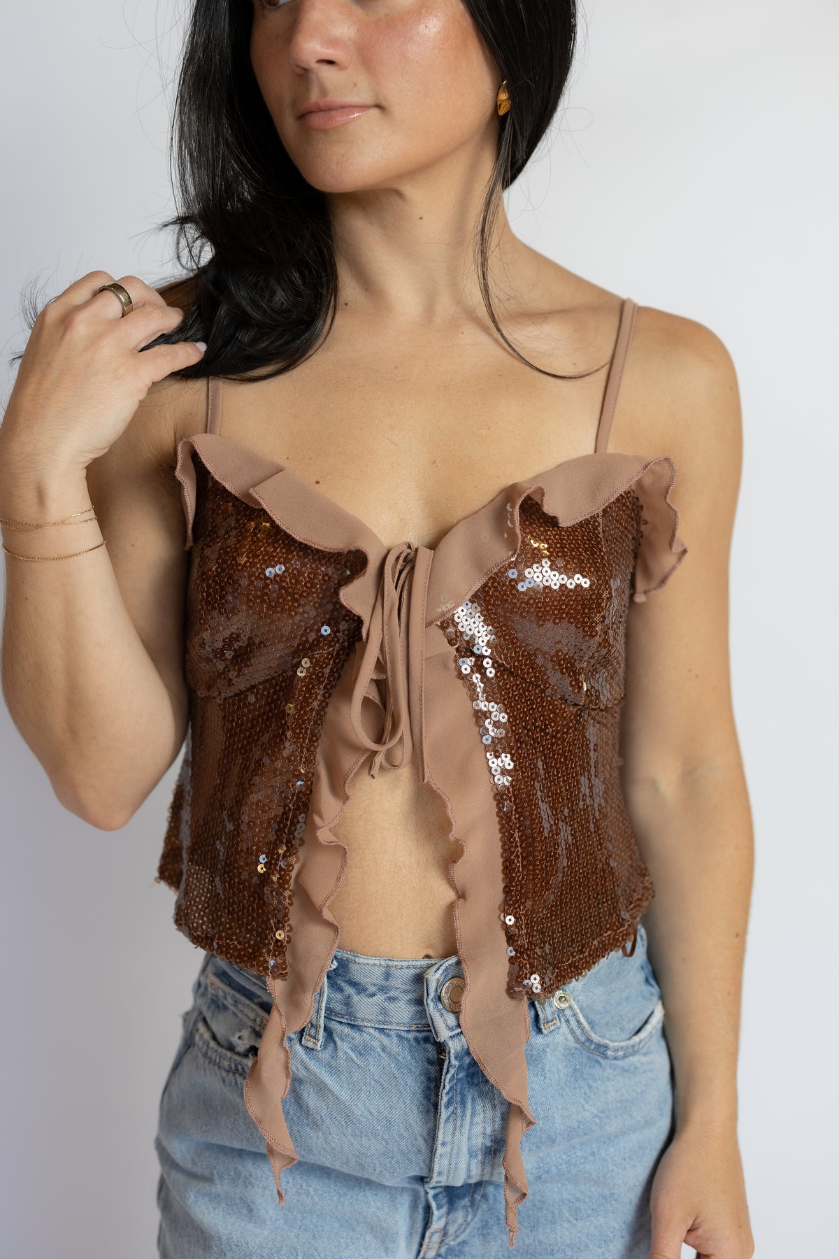 Flashing Bright Sequin Cami Top