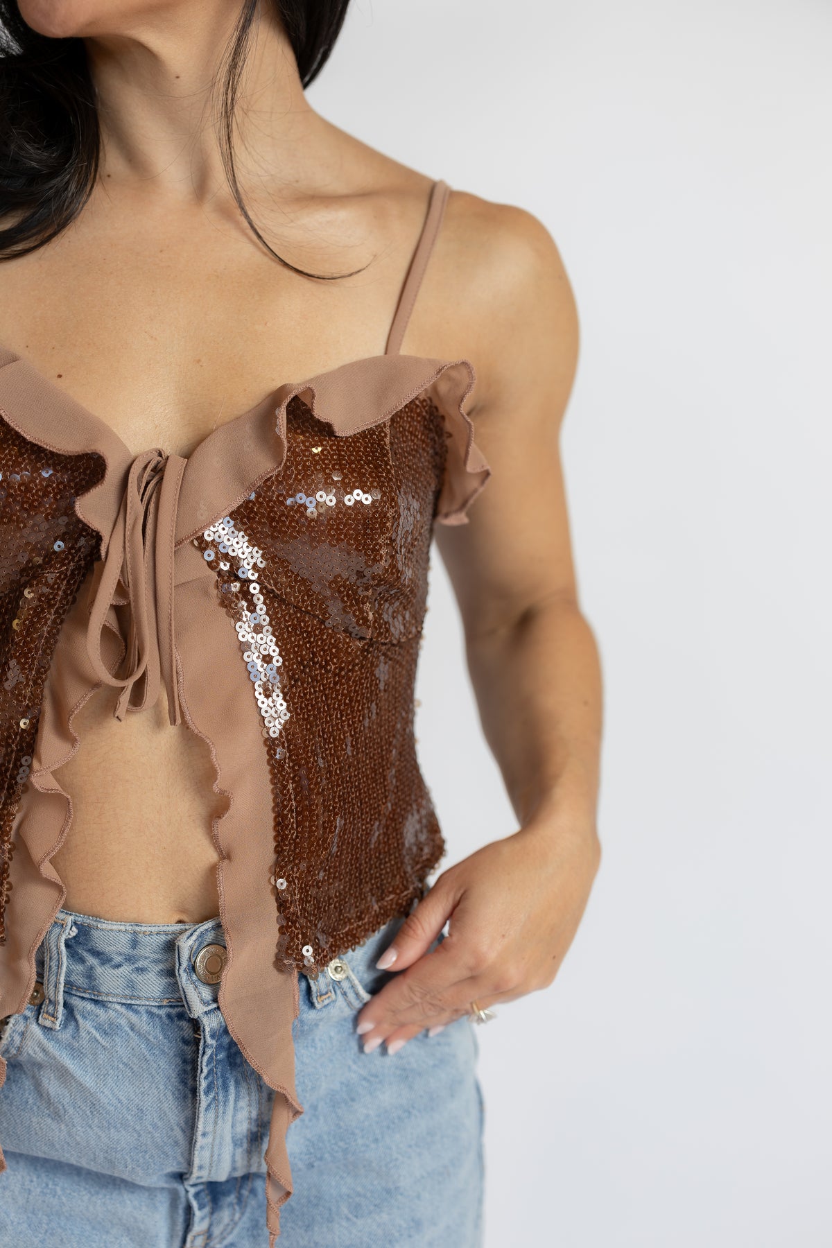 Flashing Bright Sequin Cami Top