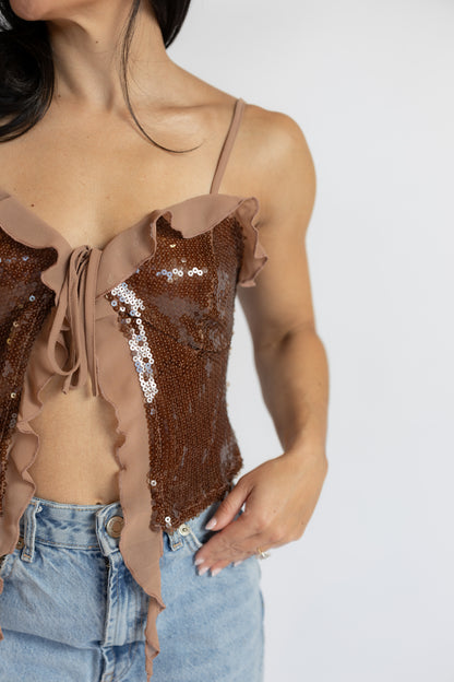 Flashing Bright Sequin Cami Top
