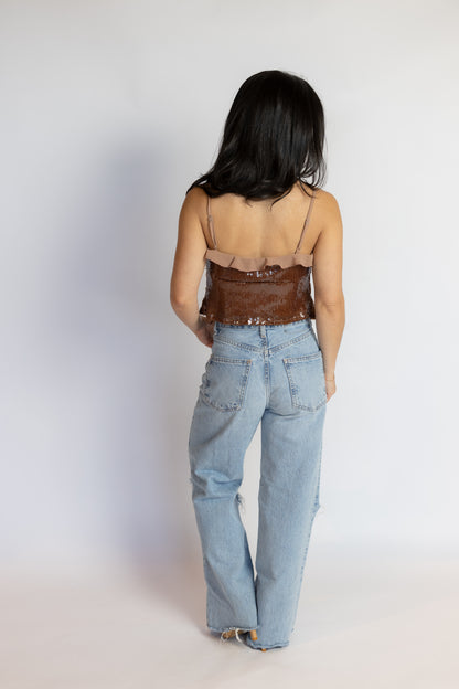 Flashing Bright Sequin Cami Top