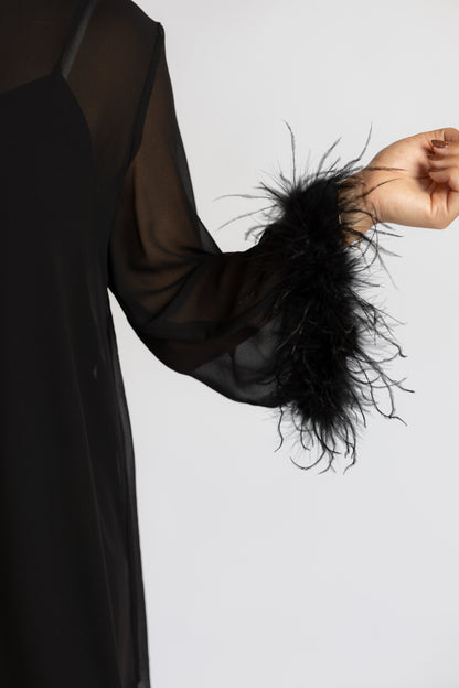 Harley Feather Trim Dress
