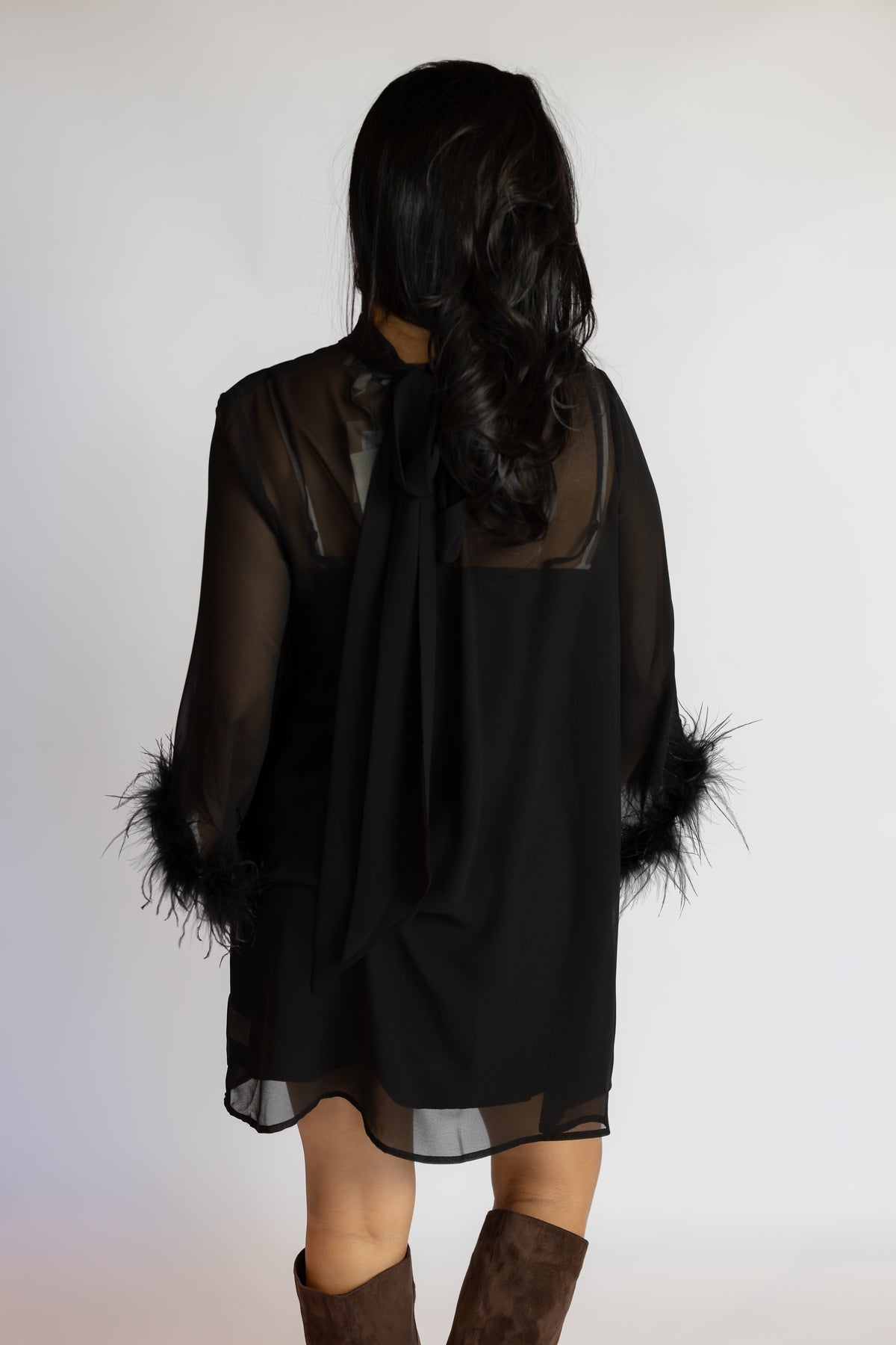 Harley Feather Trim Dress
