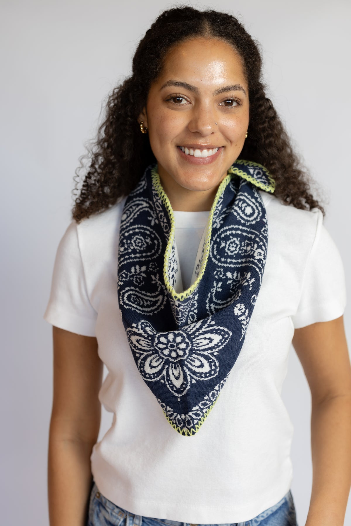 Carmen Knitted Triangle Bandana