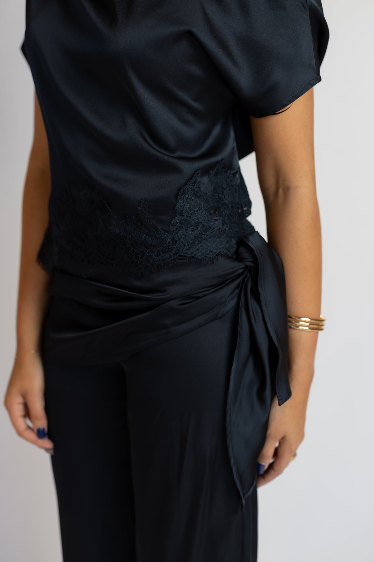 Under The Lights One Shoulder Satin Top