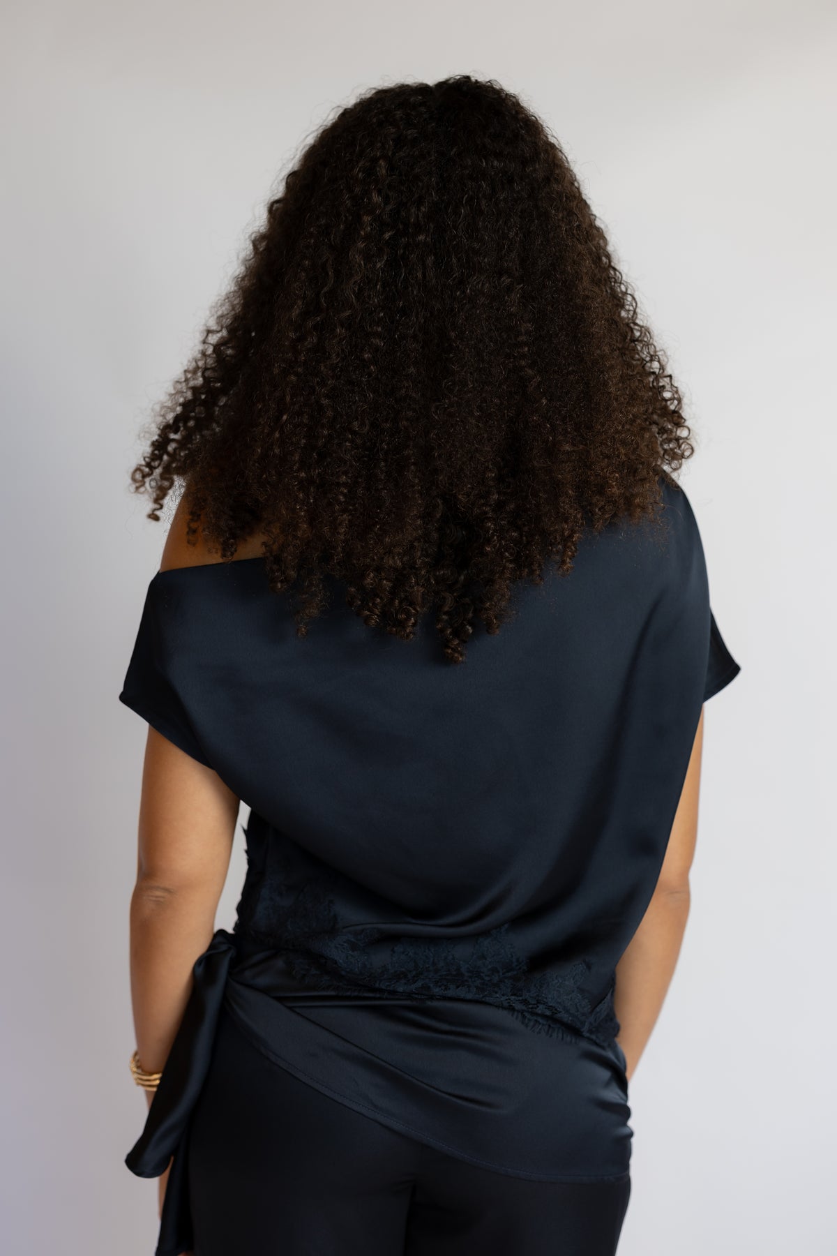 Under The Lights One Shoulder Satin Top