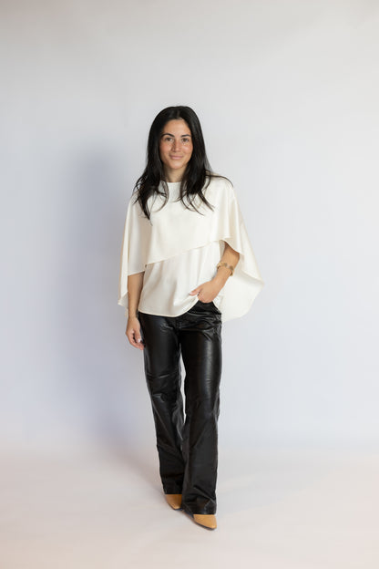Fiona Cape Satin Top
