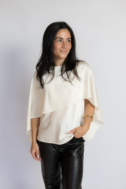 Fiona Cape Satin Top
