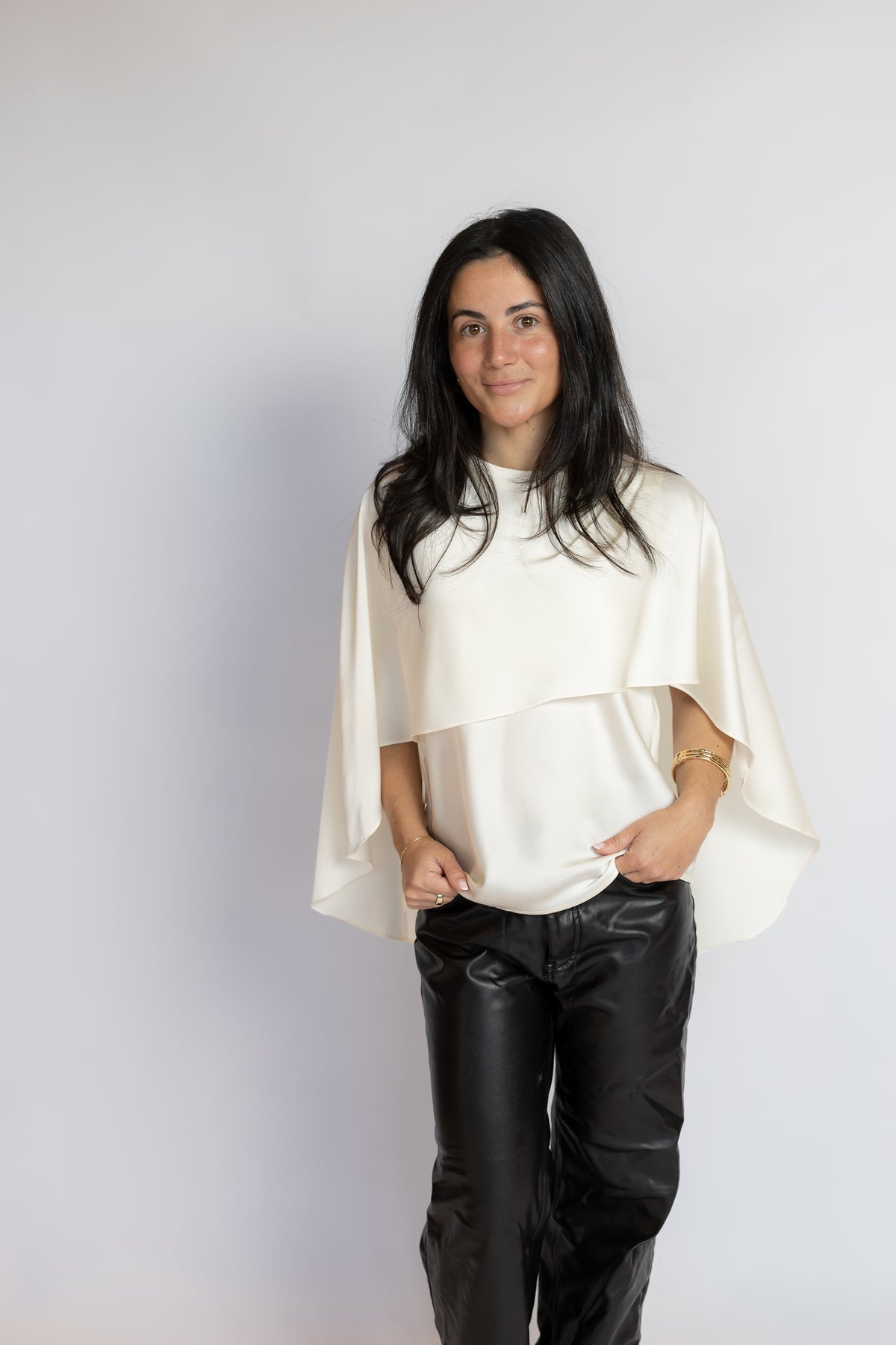 Fiona Cape Satin Top