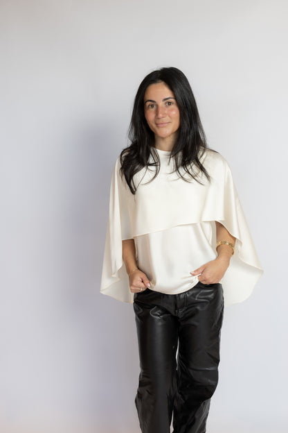 Fiona Cape Satin Top
