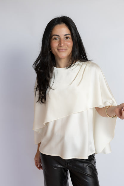 Fiona Cape Satin Top