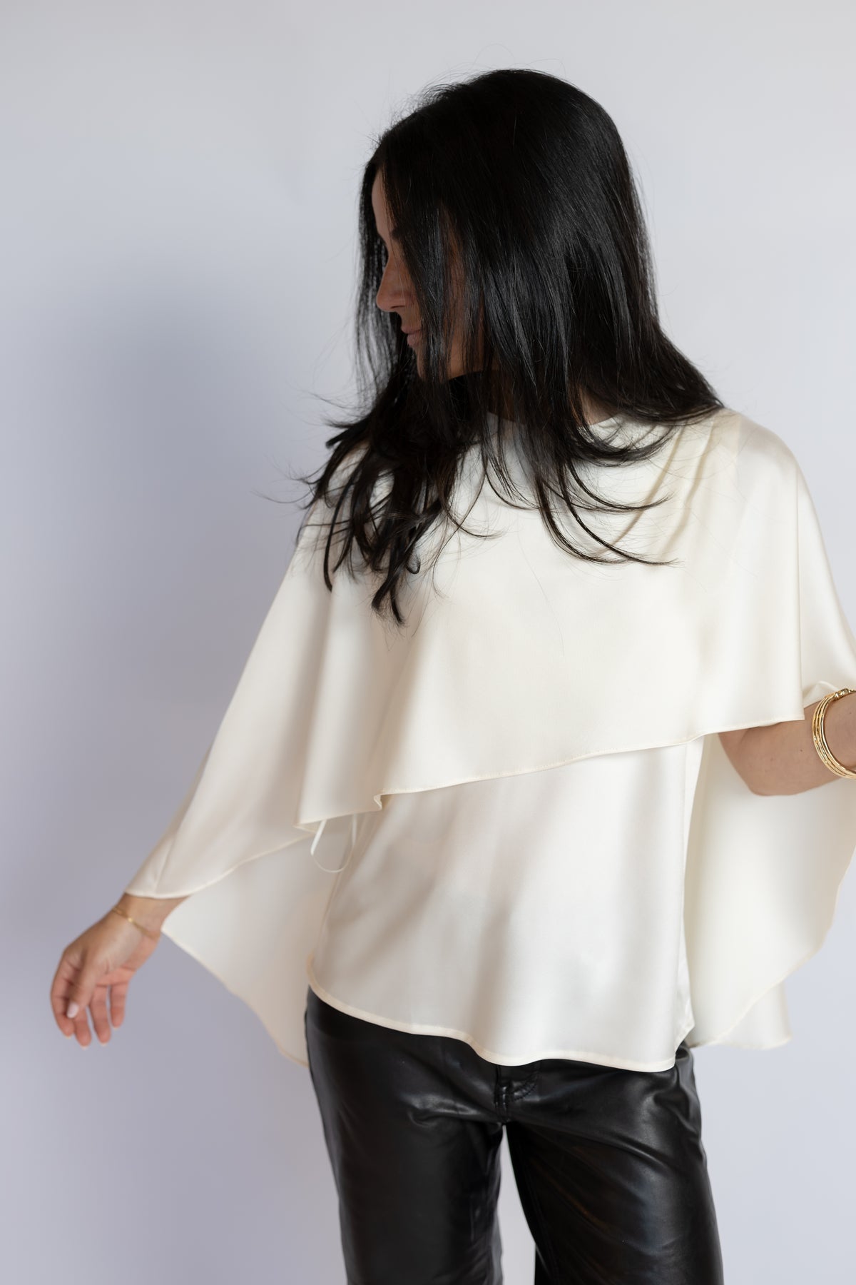 Fiona Cape Satin Top