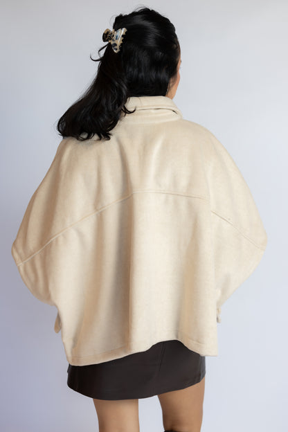 Carly Button Front Cape Jacket