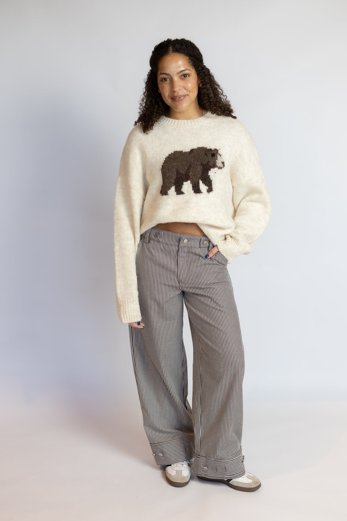 Allie Low Waist Pinstripe Pants