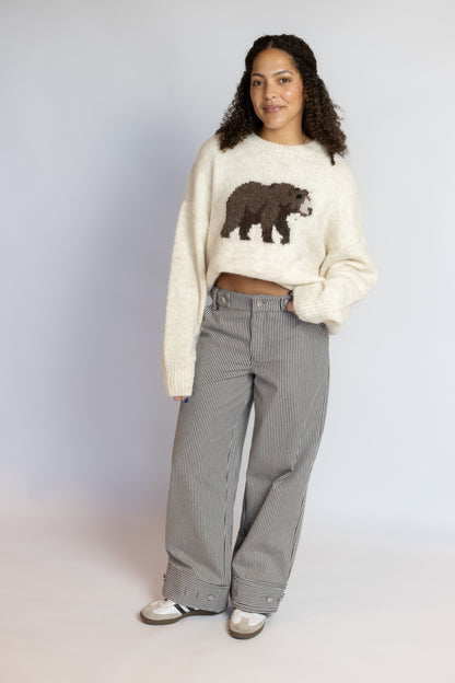 Allie Low Waist Pinstripe Pants