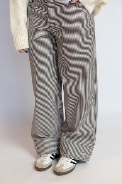 Allie Low Waist Pinstripe Pants
