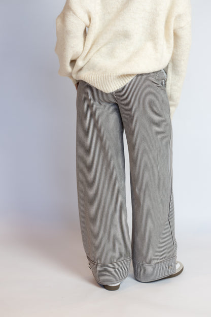 Allie Low Waist Pinstripe Pants