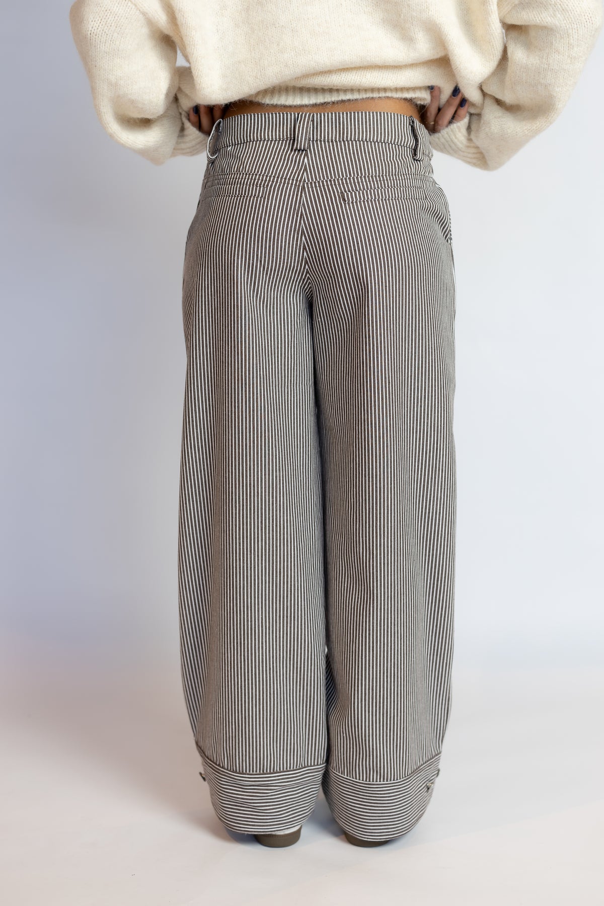 Allie Low Waist Pinstripe Pants